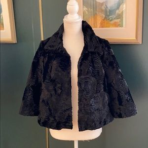 Faux fur swing coat